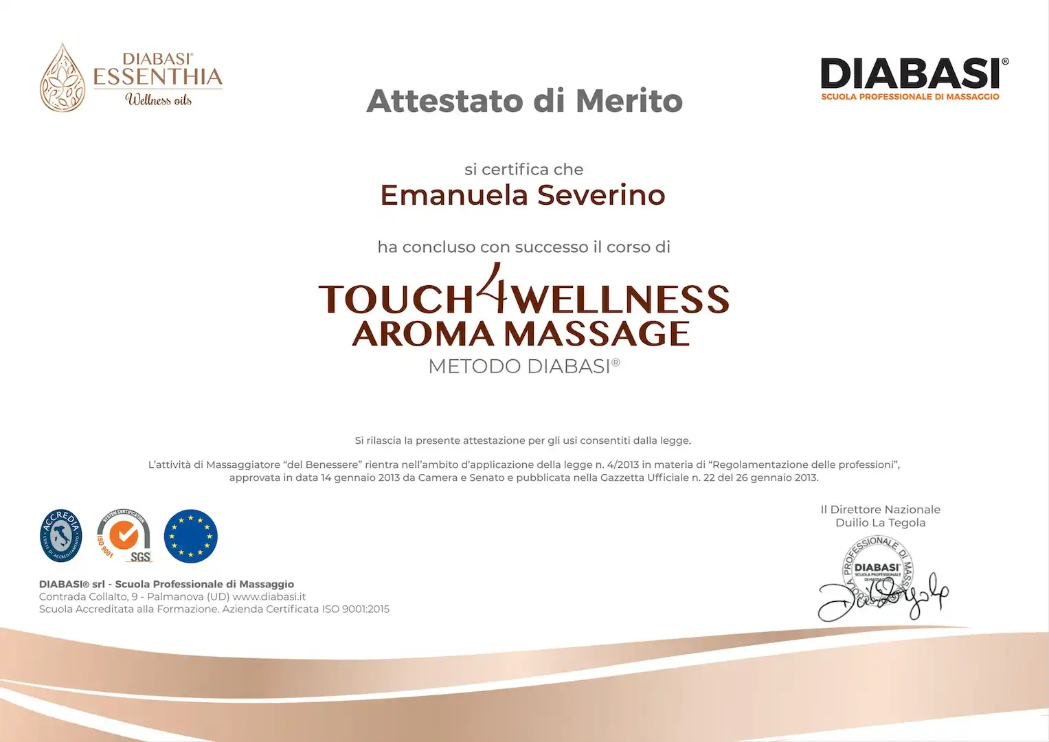 certificato aroma