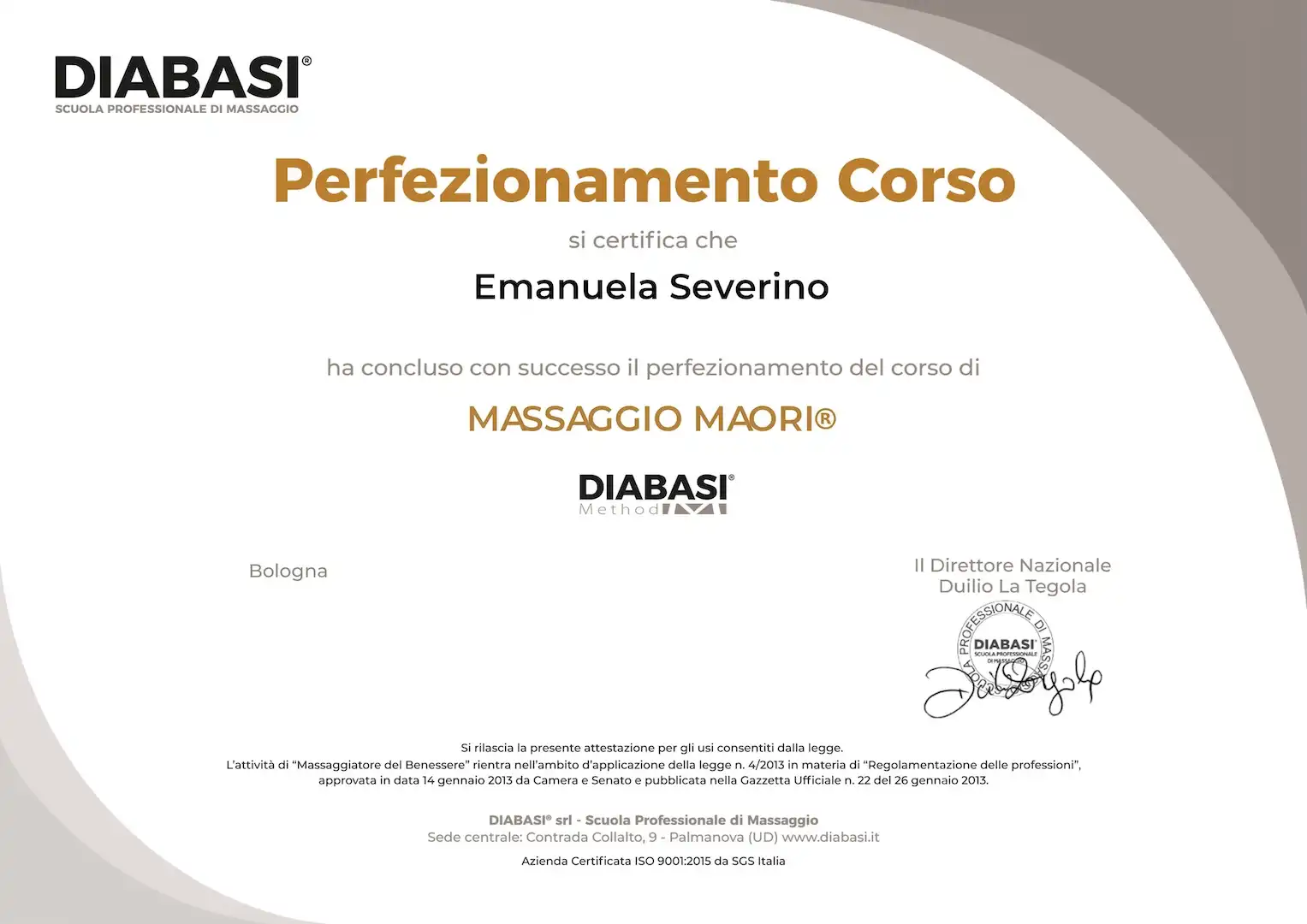 certificato maori